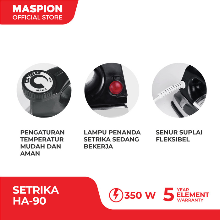 Maspion Setrika Listrik Dry Iron - HA90 | HA-90
